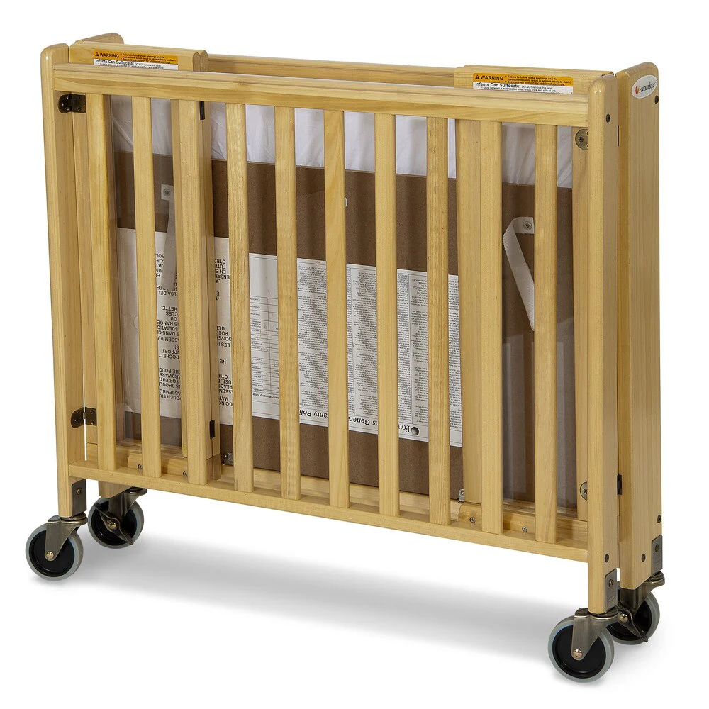 Foundations HideAway Compact Clearview Solid Wood Folding Crib