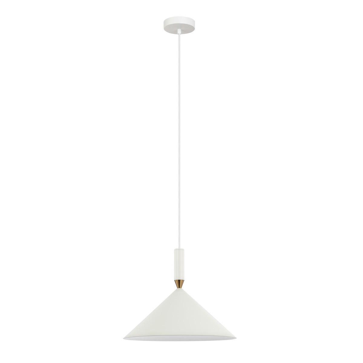 Lampa wisząca Drello stożek biała 1xE27x40W wym:102x35x35cm IP20 Italux