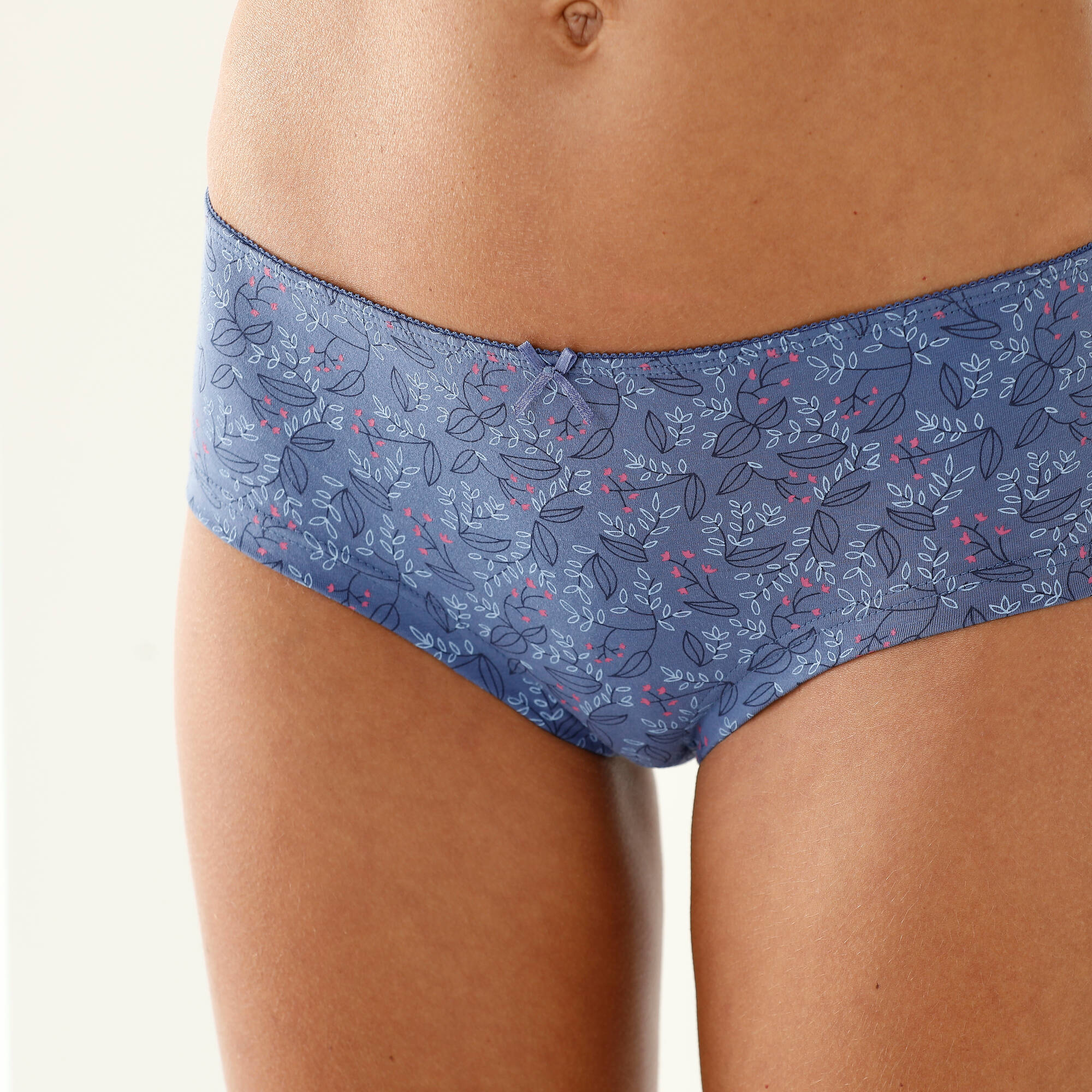 Shorty coton stretch imprimé "paon" - lot de 4