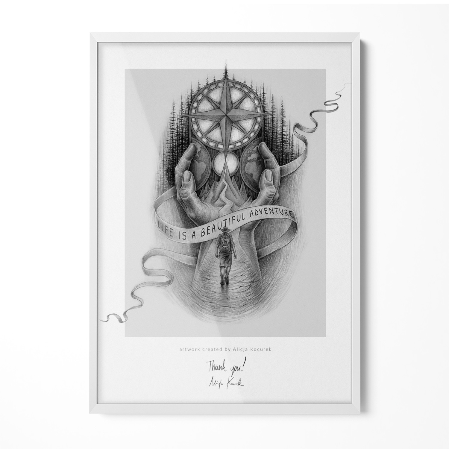Biała ramka 50x70 cm Elegancka oprawa na plakaty i zdjęcia