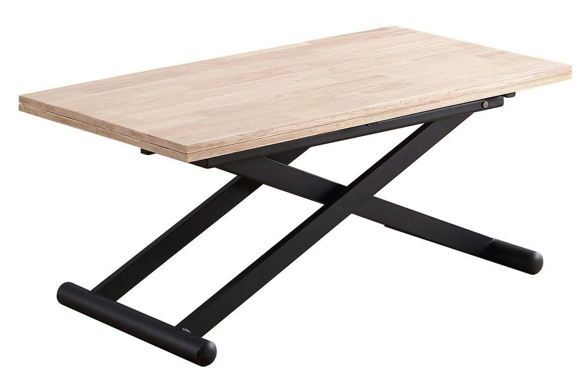 PRATIK - Table basse convertible Chêne noir