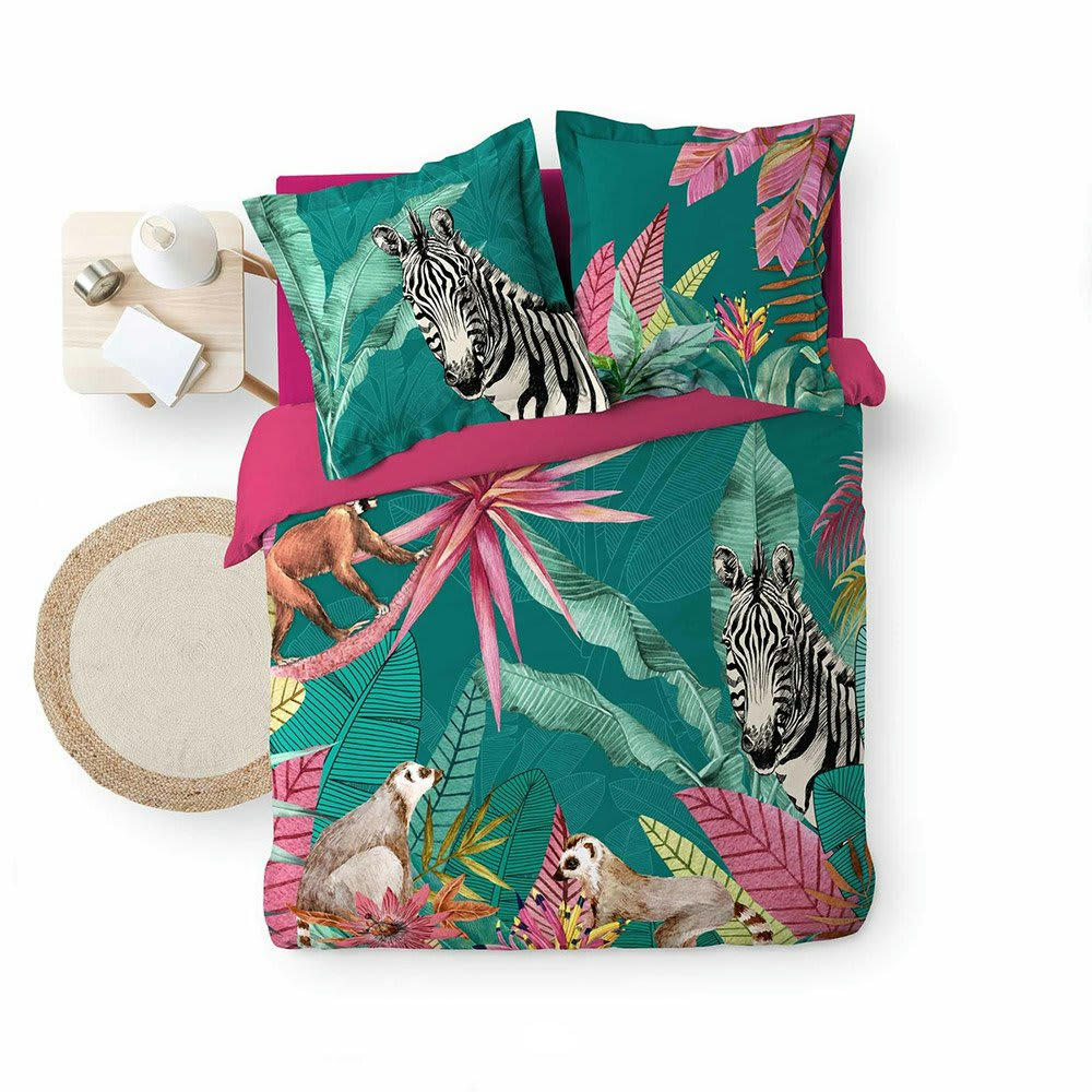 DESIRADE - Housse de couette 260x240 + 2 taies coton