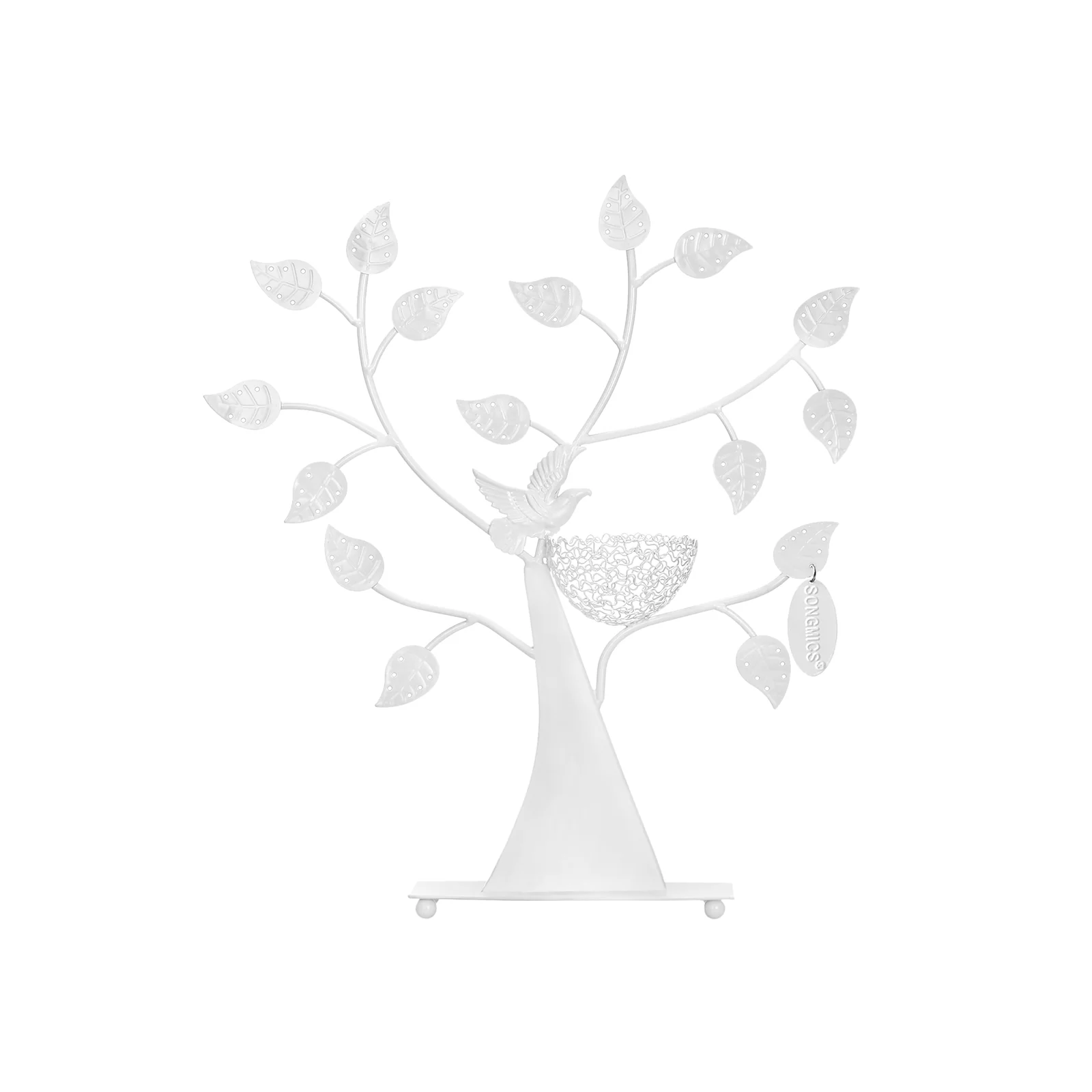 Présentoir bijoux forme arbre blanc