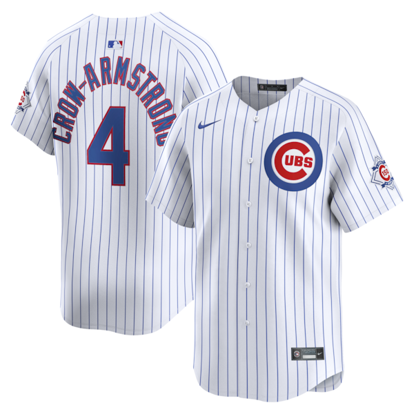 Pete Crow-Armstrong Chicago Cubs Nike 150th Anniversary Limited Jersey - White/Light Blue