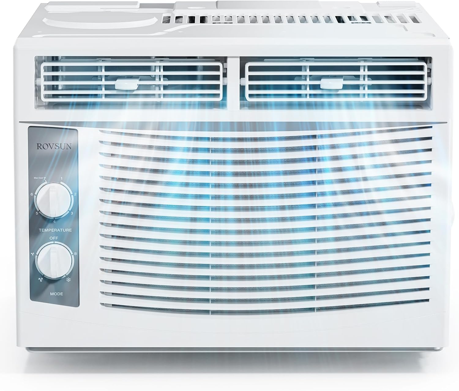 ROVSUN 5000 BTU Window Air Conditioner, Window AC Units with Mechanical Controls & Easy Install Kit, Ideal for Rooms up to 150 Square Feet, 115V/60Hz, White