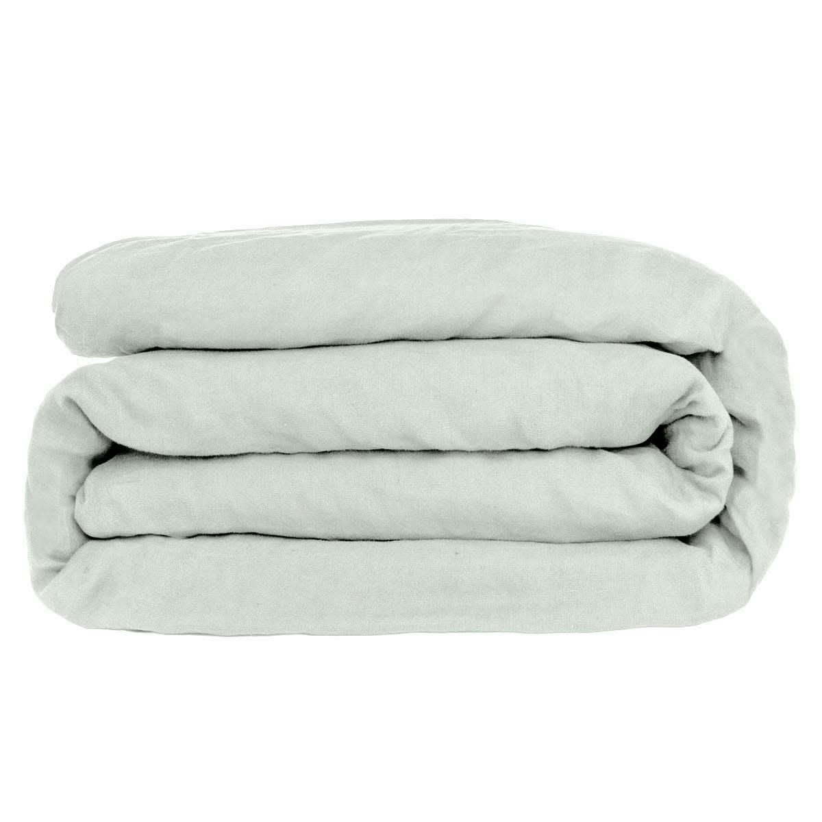 HORTENSE - Housse de couette lin lavé  240x220 gris clair