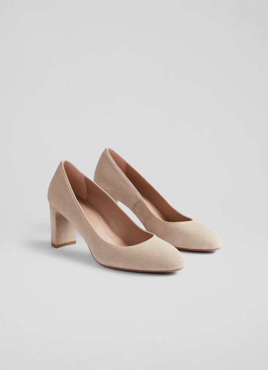 Winola Beige Suede Round Toe Courts