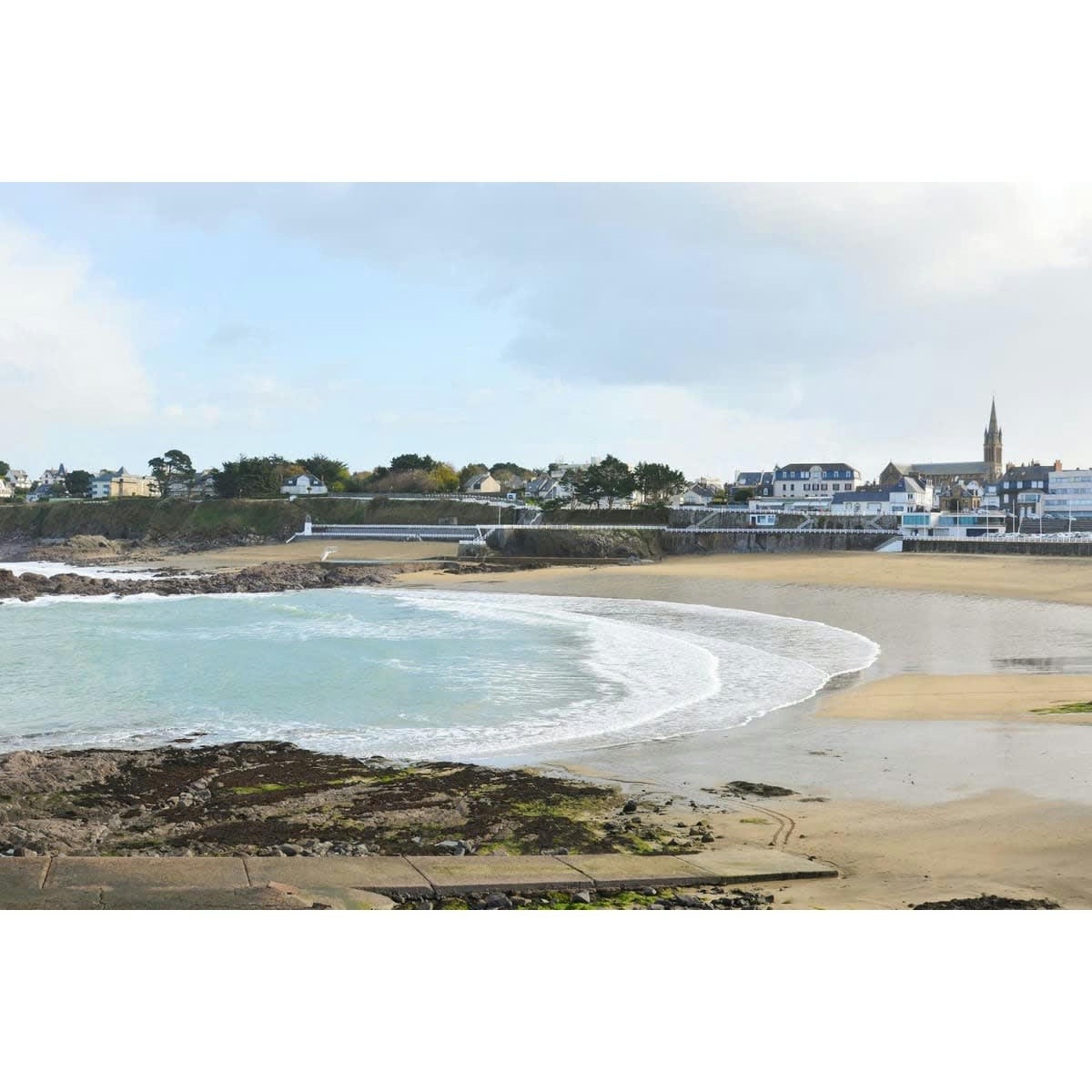 PLAGE - Tableau sur verre Saint-Quay-Portrieux 45x65 cm