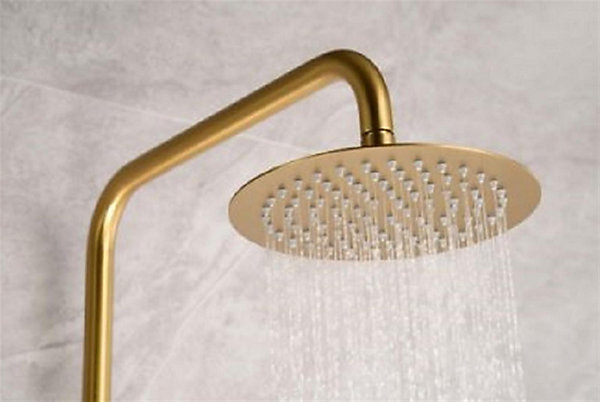 Ensemble de douche thermostatique LINE - Or brossé