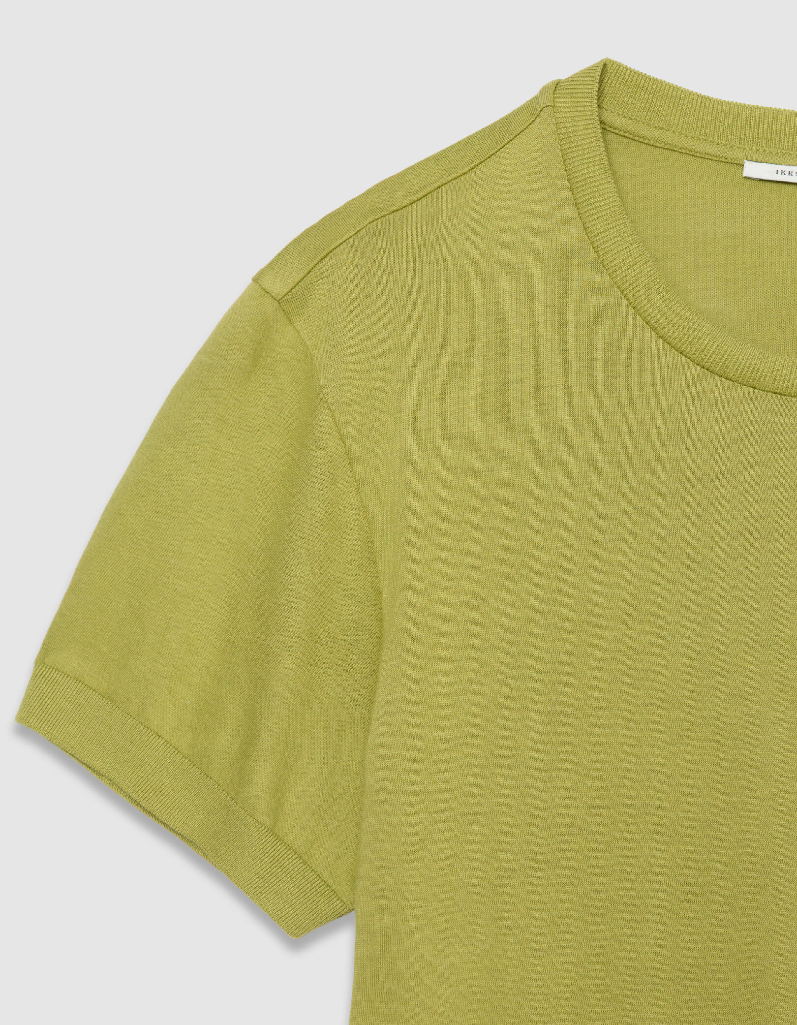 T-shirt col rond bleu maille coton modal Homme