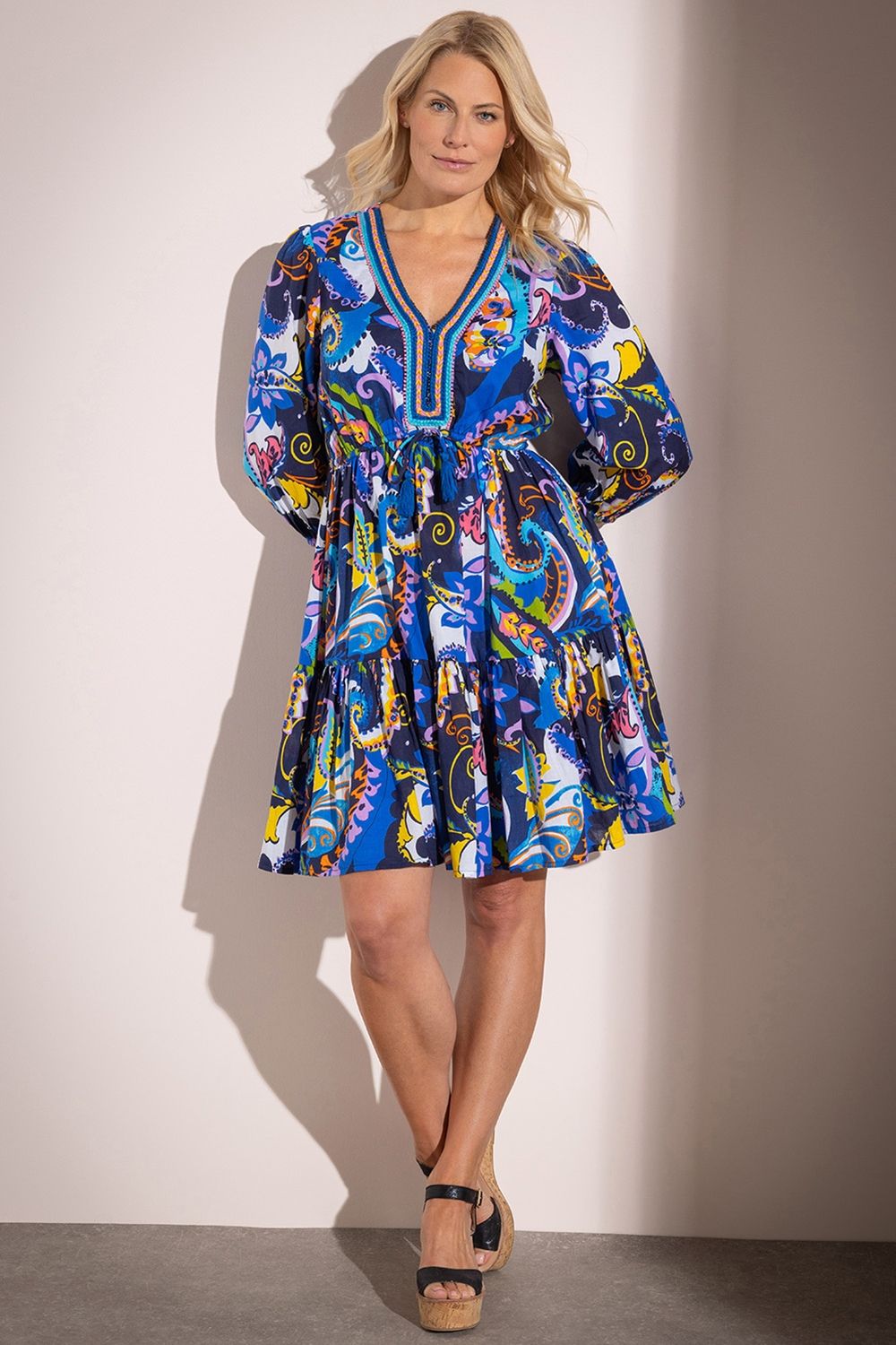 Klass. Bold Printed Cotton Dress