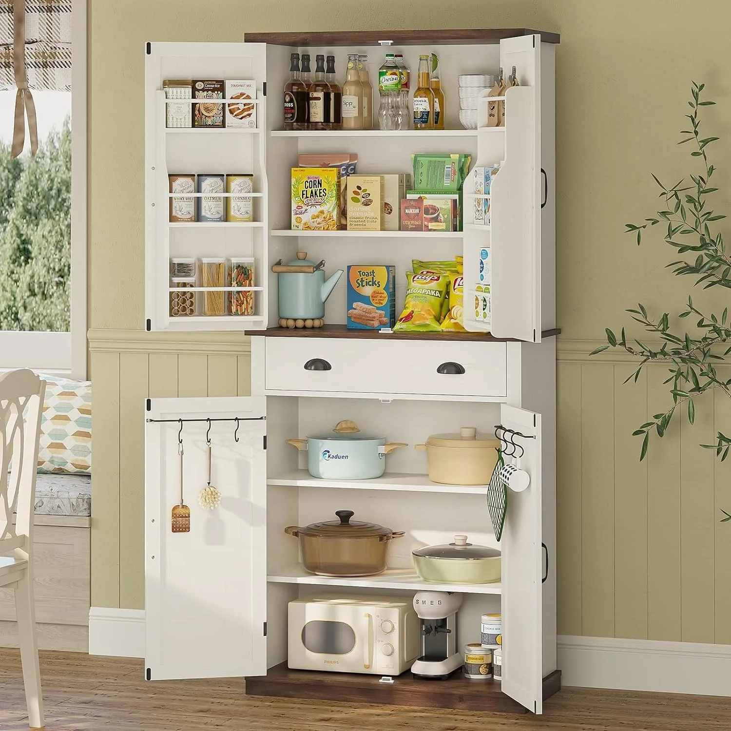 Farmhouse Kitchen Storage Cabinet Pantry Cabinet Home Bar