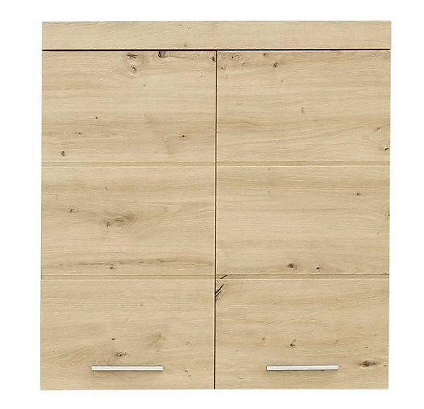 Meuble 2 portes salle de bainmélaminé chêne : L - H - P : 73 - 77 - 23 cm
