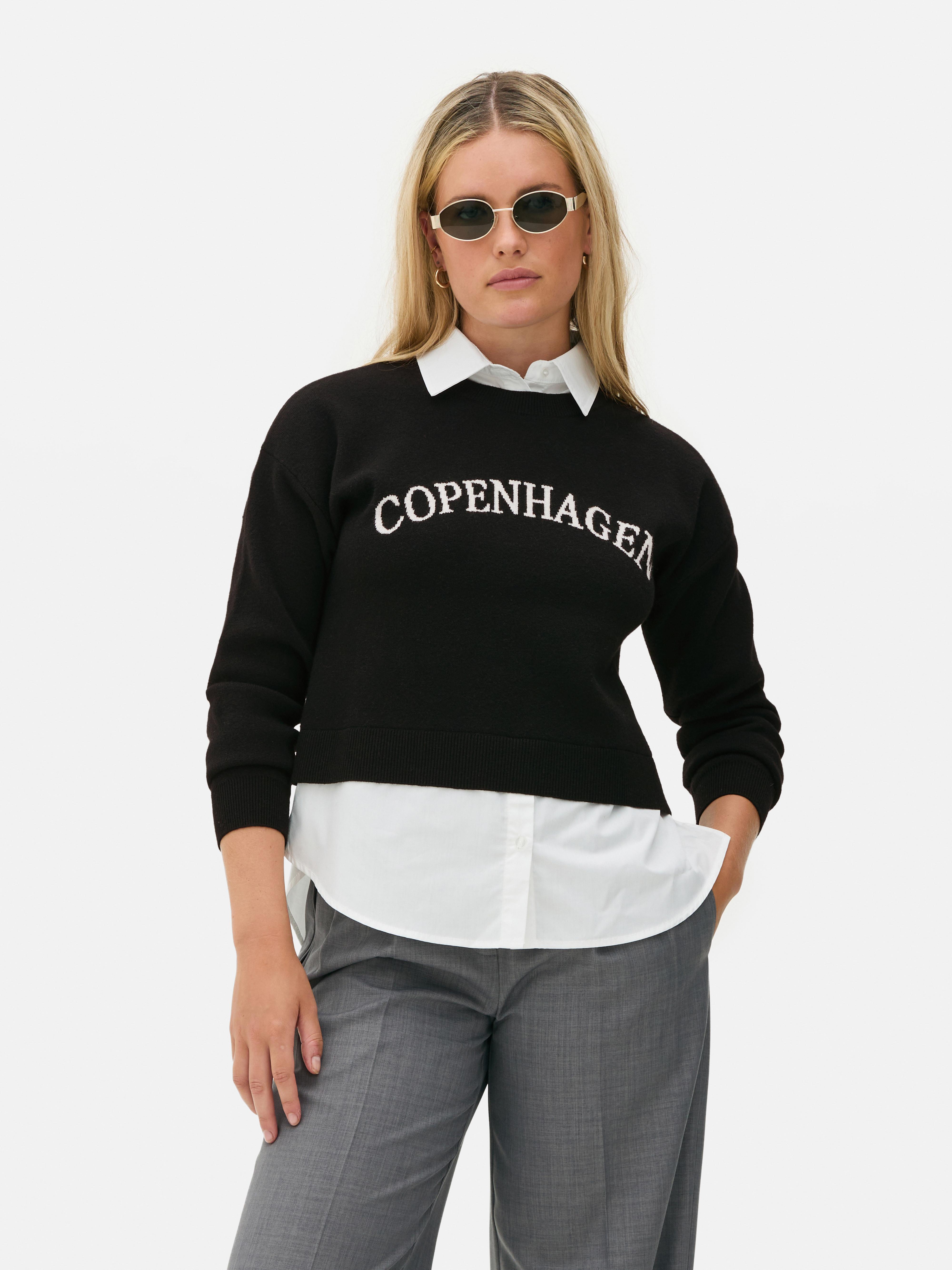 2 In 1 Slogan Sweater