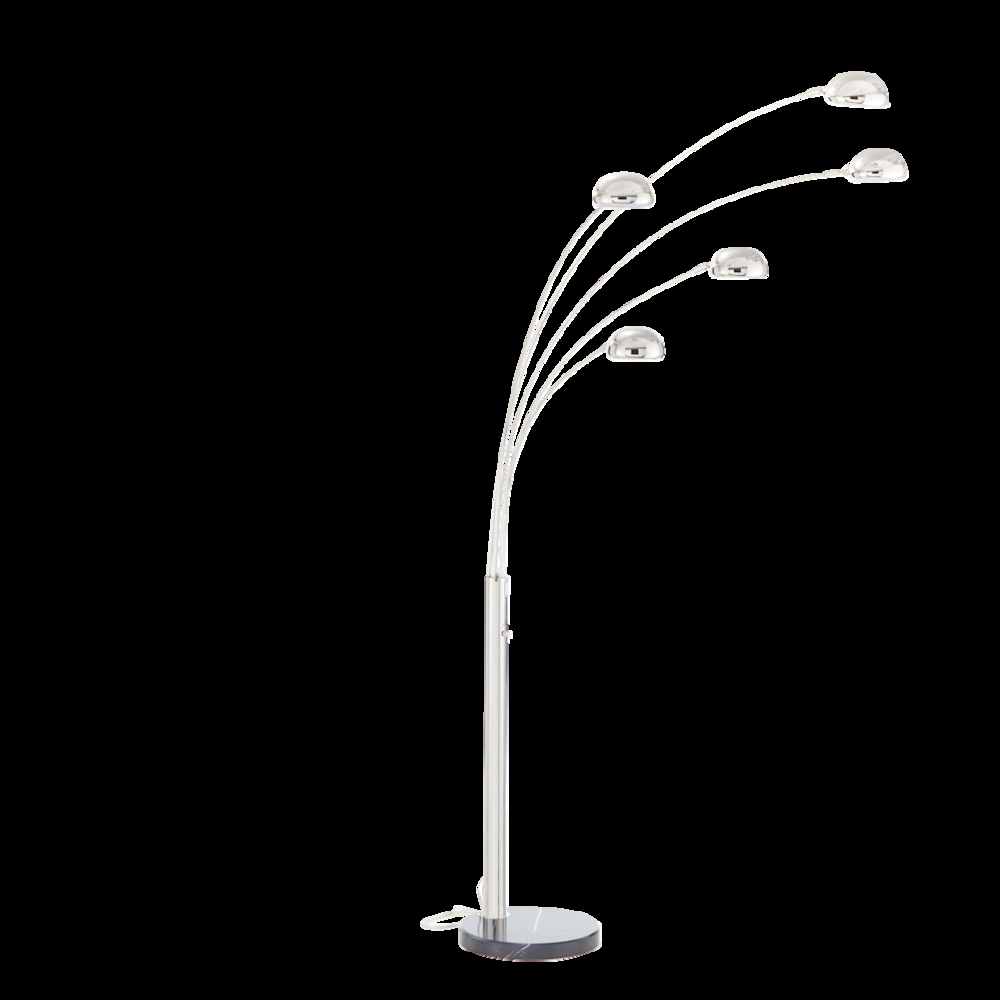 CANVAS Silas 5-Head Floor Lamp, 84-in, Polished Nickel