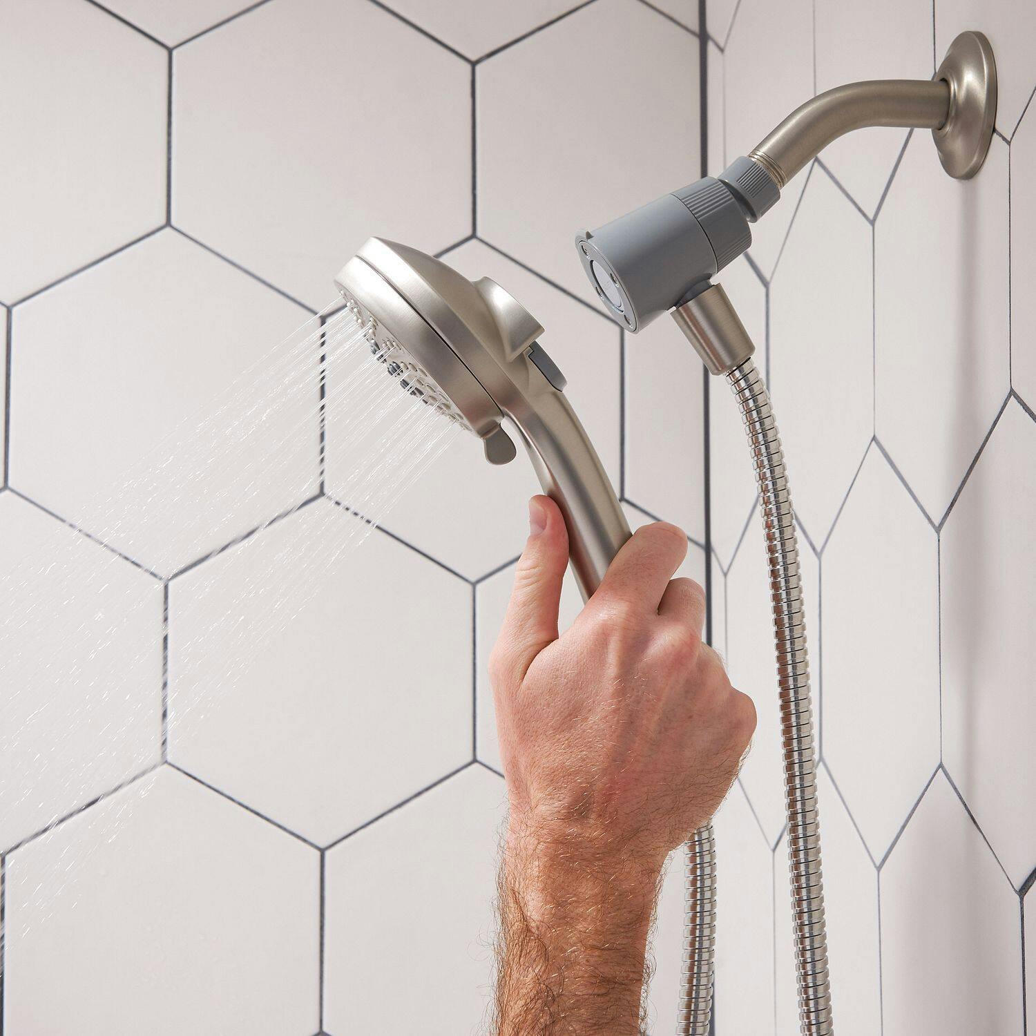 Moen® Engage Magnetix 6-Setting 3.5-in Spot-Resist Handheld Shower Head, Brushed Nickel