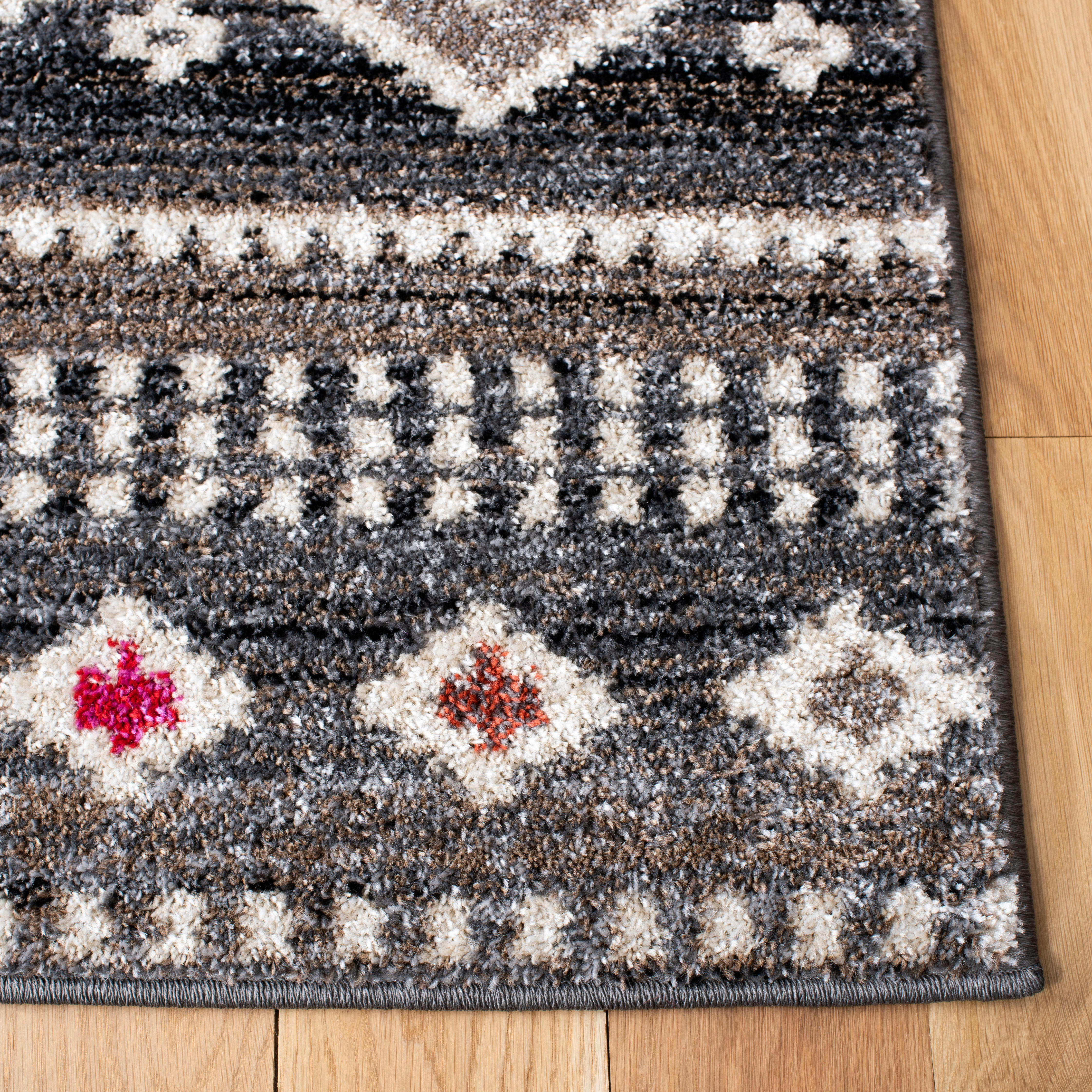 ADIRONDACK - Tapis de salon interieur en gris & ivoire, 183 x 274 cm