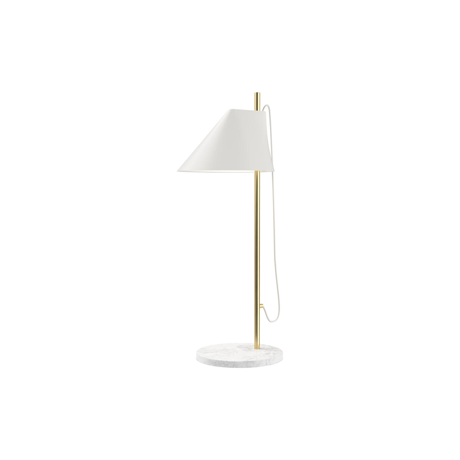Yuh bordlampe, hvid/messing
