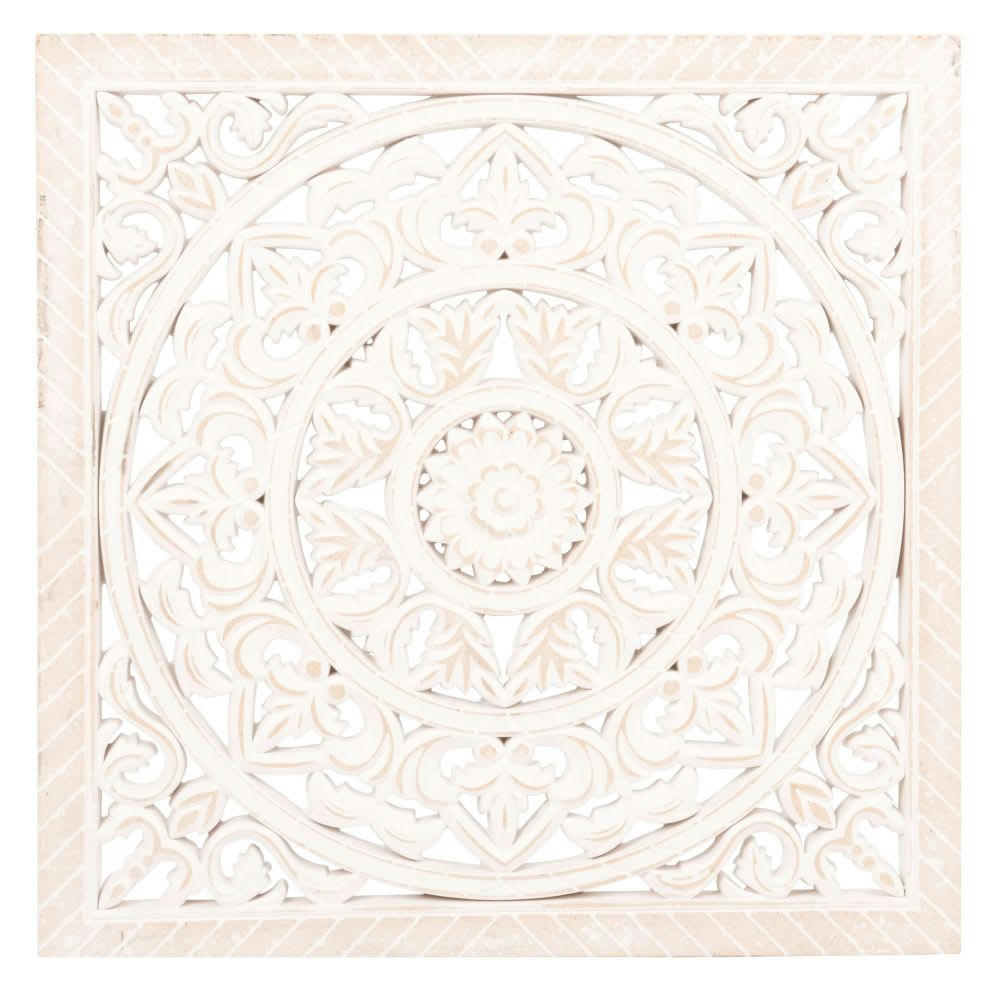- Déco murale sculpté blanche 40x40