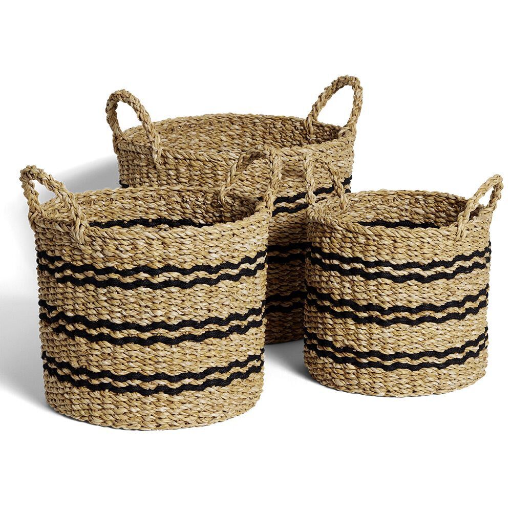 Panière osier ronde grand modèle Ø36xH30cm