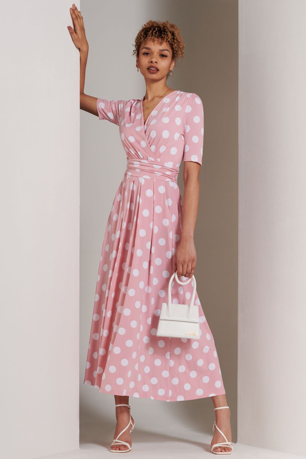 Jolie Moi Odelia Wrap Front Maxi Dress