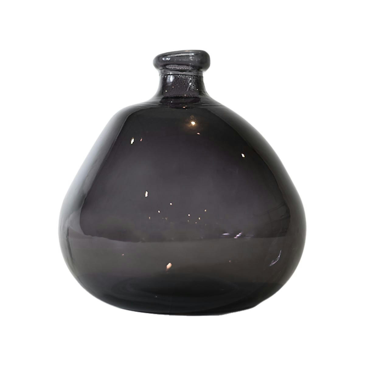 SCANDIC - Vase en verre recyclé Anthracite 23 cm