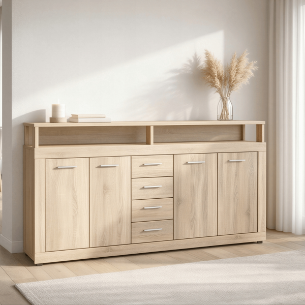 Komoda z Szufladami Do Salonu Przedpokoju Sonoma LUNA 190 cm
