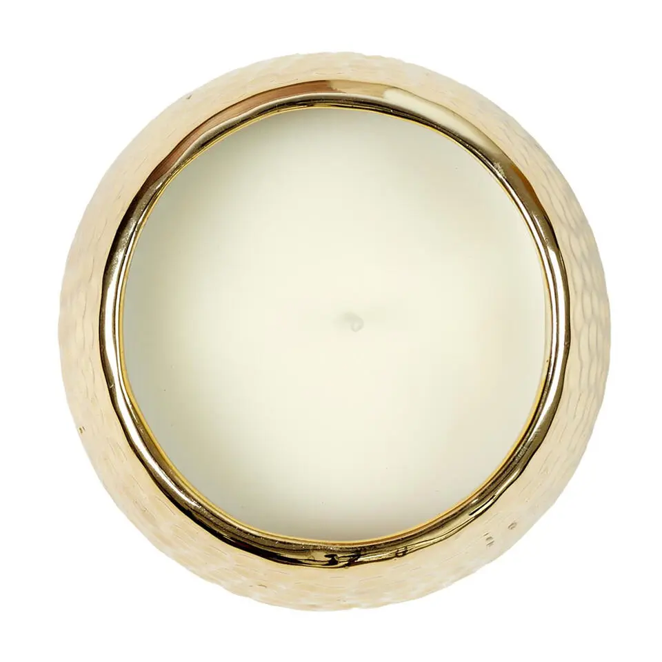 Home Deco Factory Geurkaars - White Musk - goud - D21cm - 25 uren
