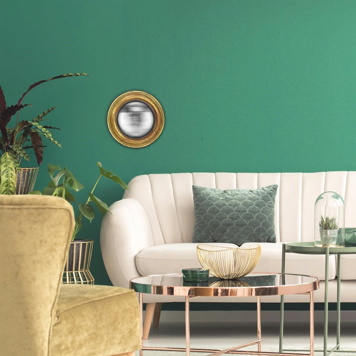 - Miroir sorcière en MDF or D26cm