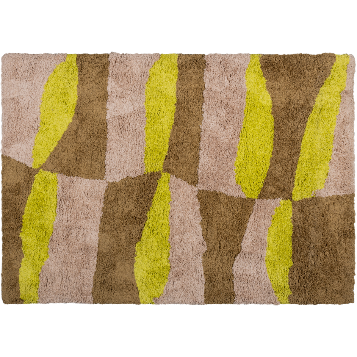 WOOOD vloerkleed grafisch dessin Musa - Naturel/Geel - 170x240 cm