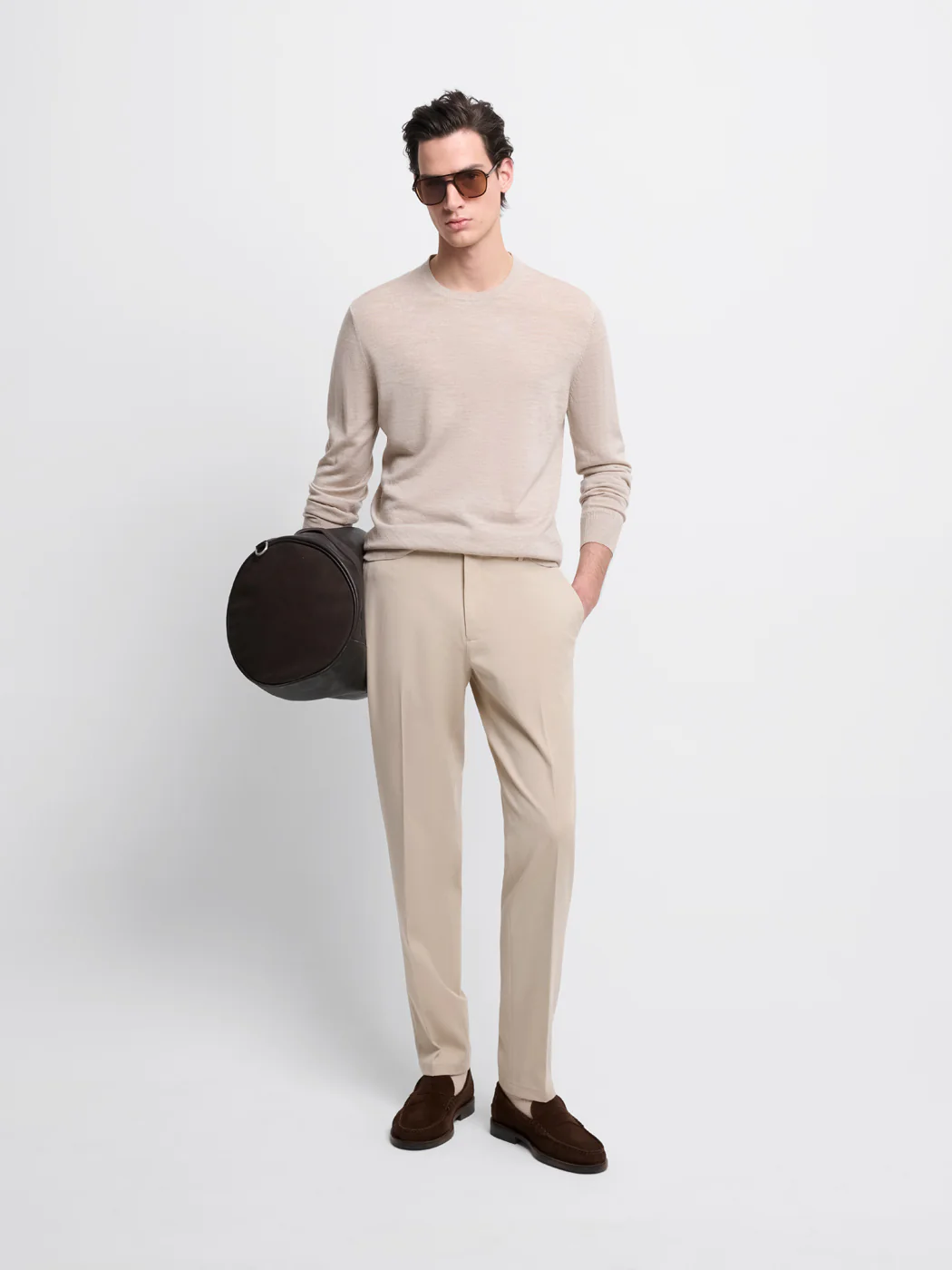 Chino taille semi-élastiquée