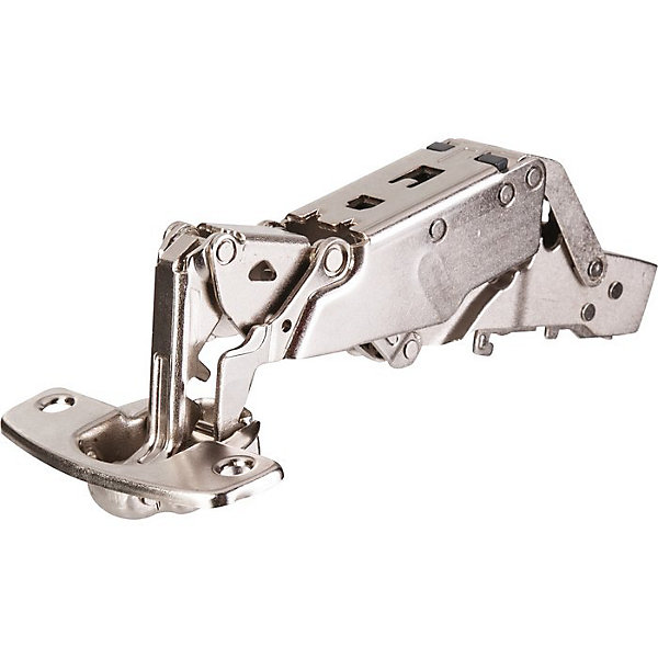 Charnière invisible à visser Sensys - Hettich - Angle d'ouverture 165 degré - Entraxe 52 mm - Coudure 0 mm