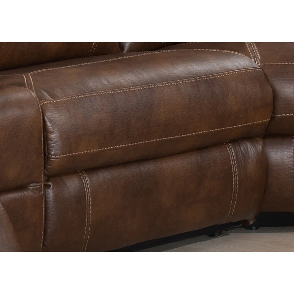 AC Pacific Clark Brown Polyester/Wood/Steel/Foam 6-piece Reclining Living Room Sectional Sofa Set