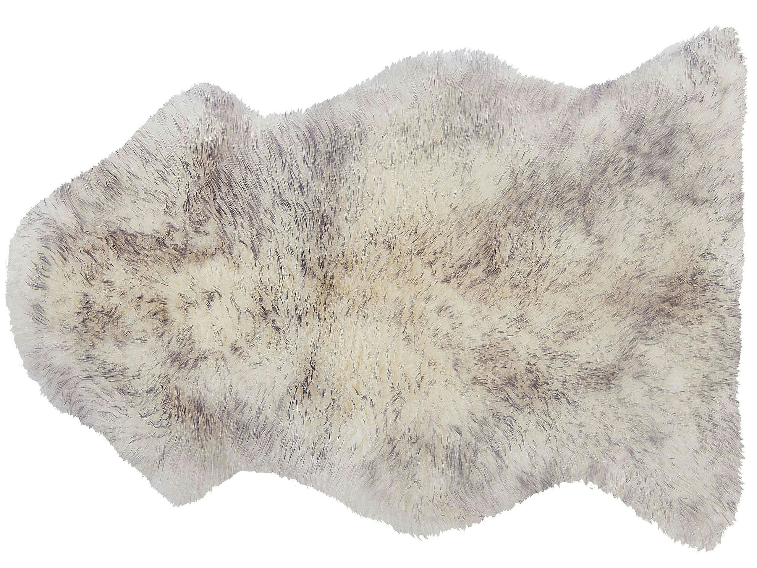 ULURU - Tapis en cuir véritable gris 100 110x65cm