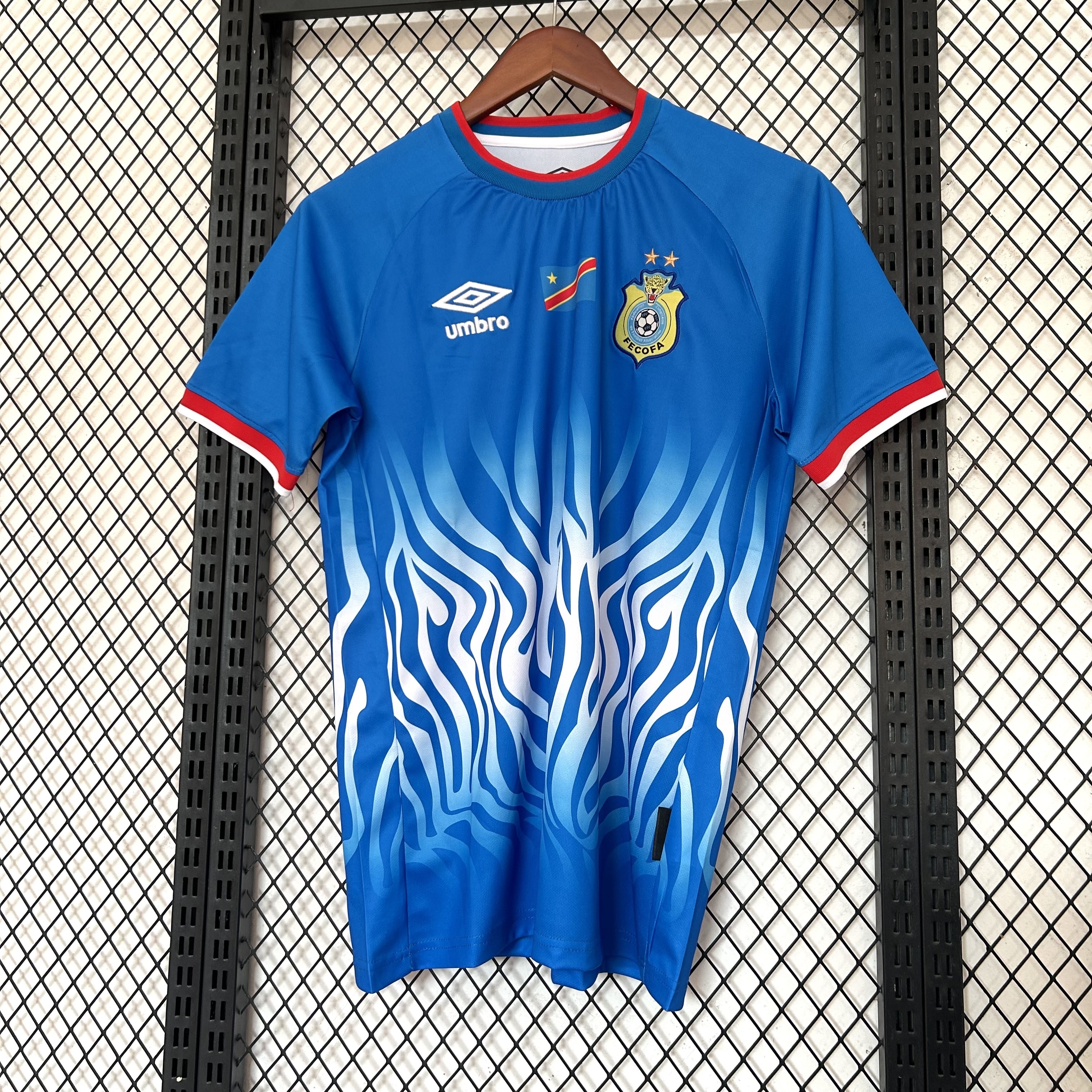 Democratic Republic of the Congo National Team Umbro 2026 Away Jersey - Blue / White / Red