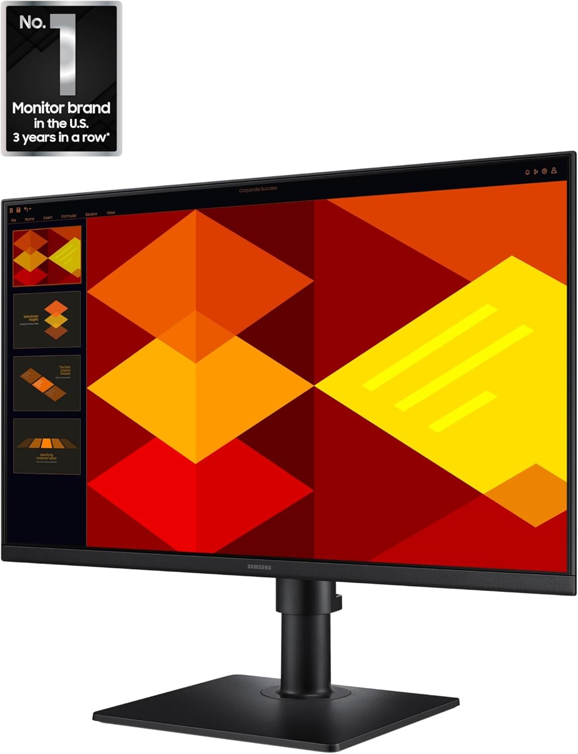 Samsung 24” (S40GD) Borderless Business Monitor with IPS Panel  100Hz Refresh Rate  Eye Saver Mode  Ergonomic Design  Game Picture Mode  LS24D402GANXGO  3 Yr Warranty