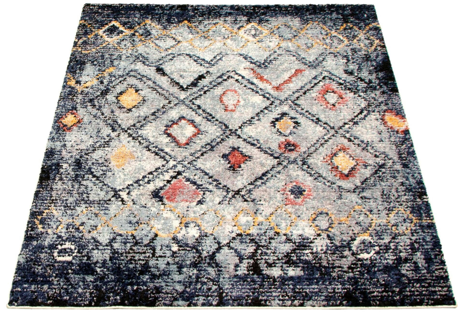 ECARPET Morocco Classic Indoor Area Rug, Blue, Assorted Sizes