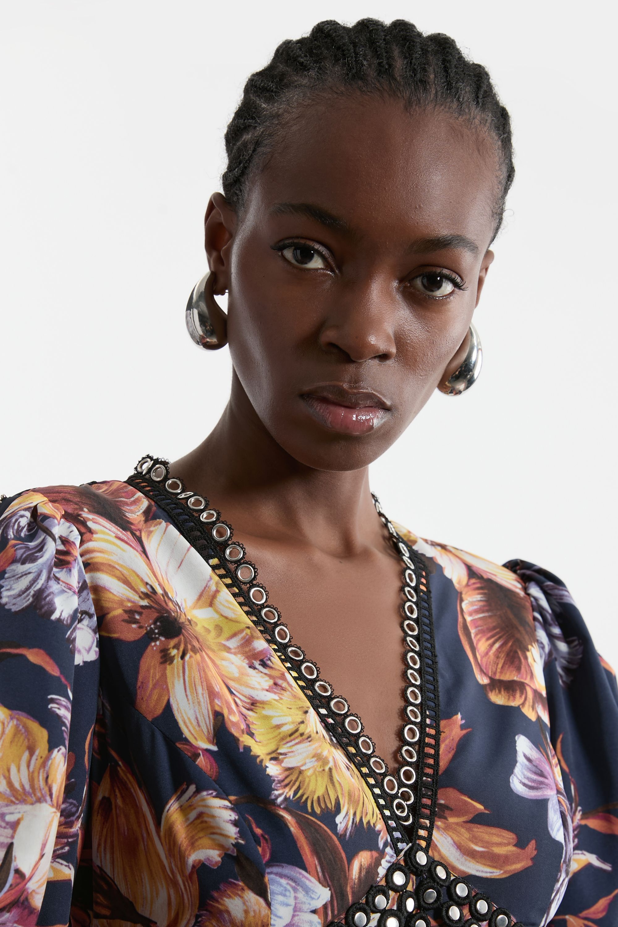 KarenMillen Tall Floral Studded Lace Woven Maxi Dress