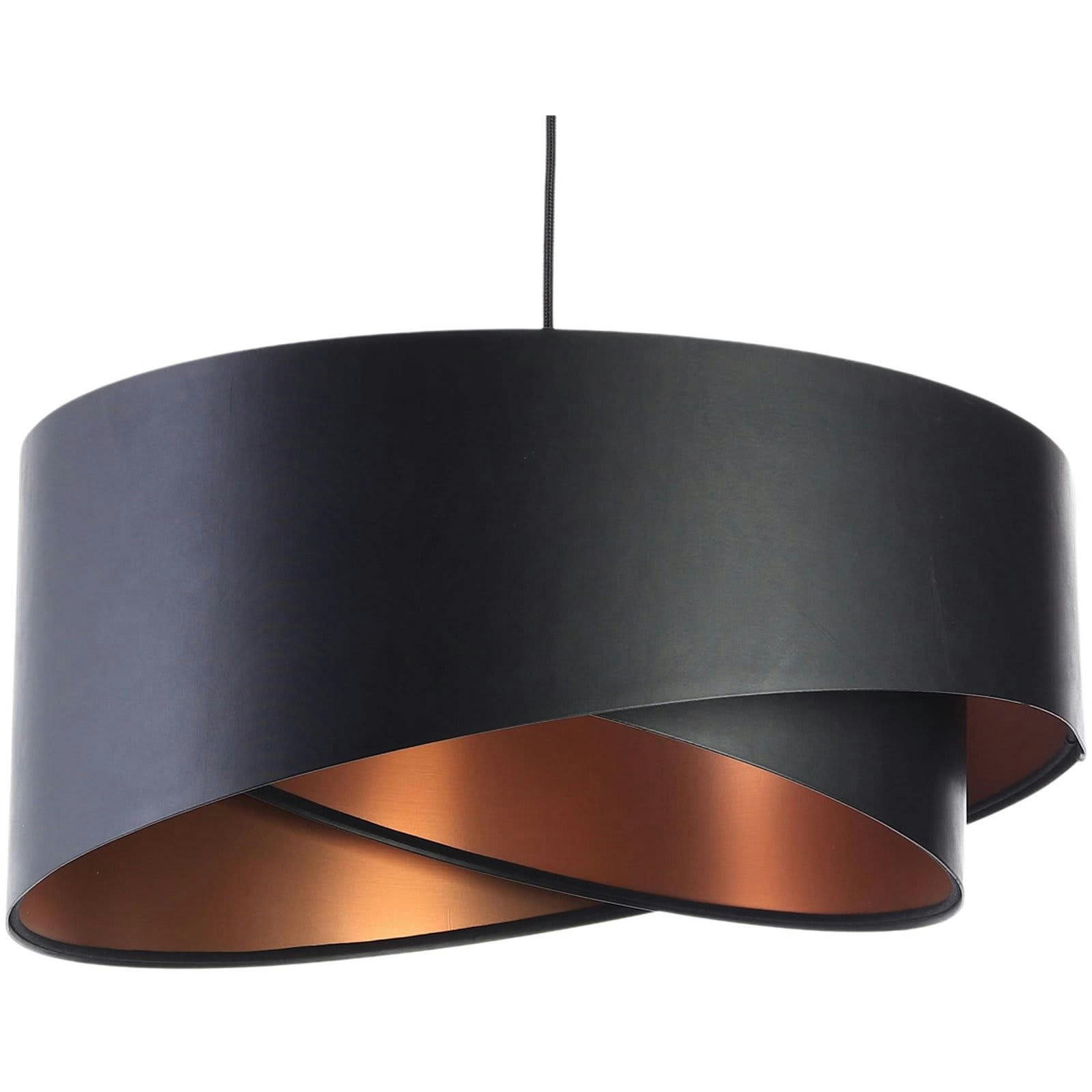 GALAXY - Suspension Tissu Noir 50x50x23 cm