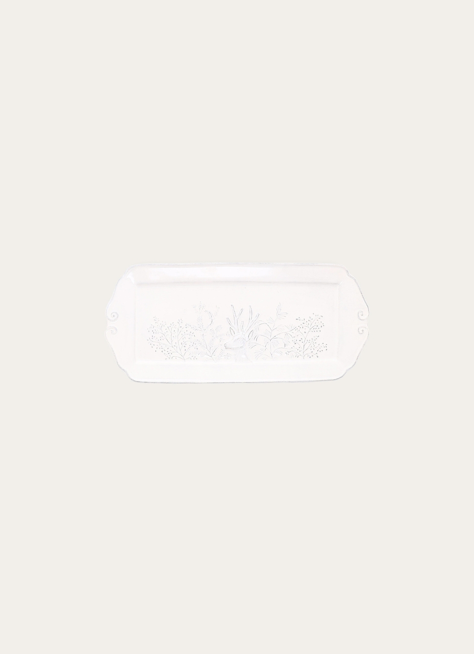 PLAT RENNE RECTANGULAIRE BLANC