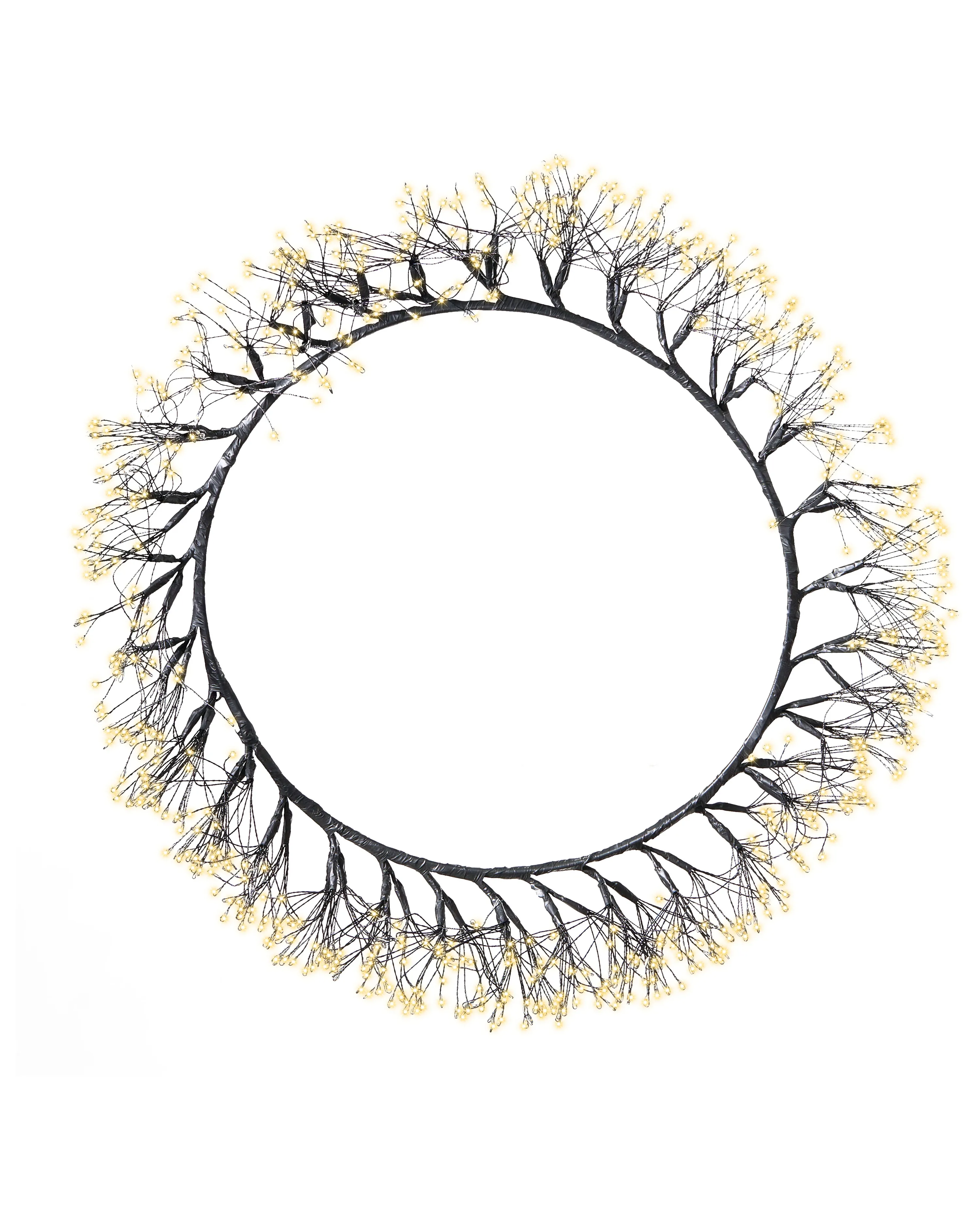 Christmas Wreath LED MUGGAN Wreath 52 cm Black