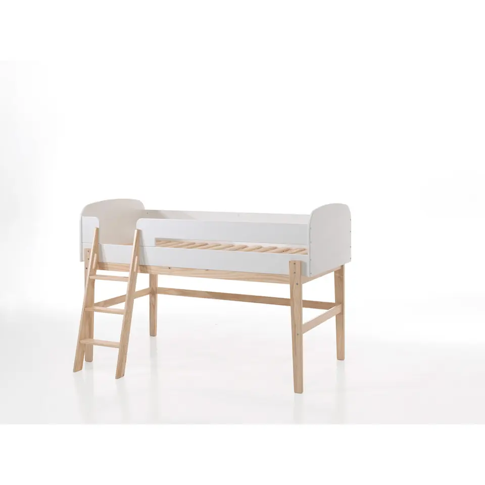 Vipack halfhoogslaper Kiddy - wit - 204,4x129,4x120 cm