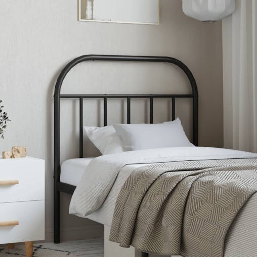 NNEVL Metal Headboard Black 90 cm