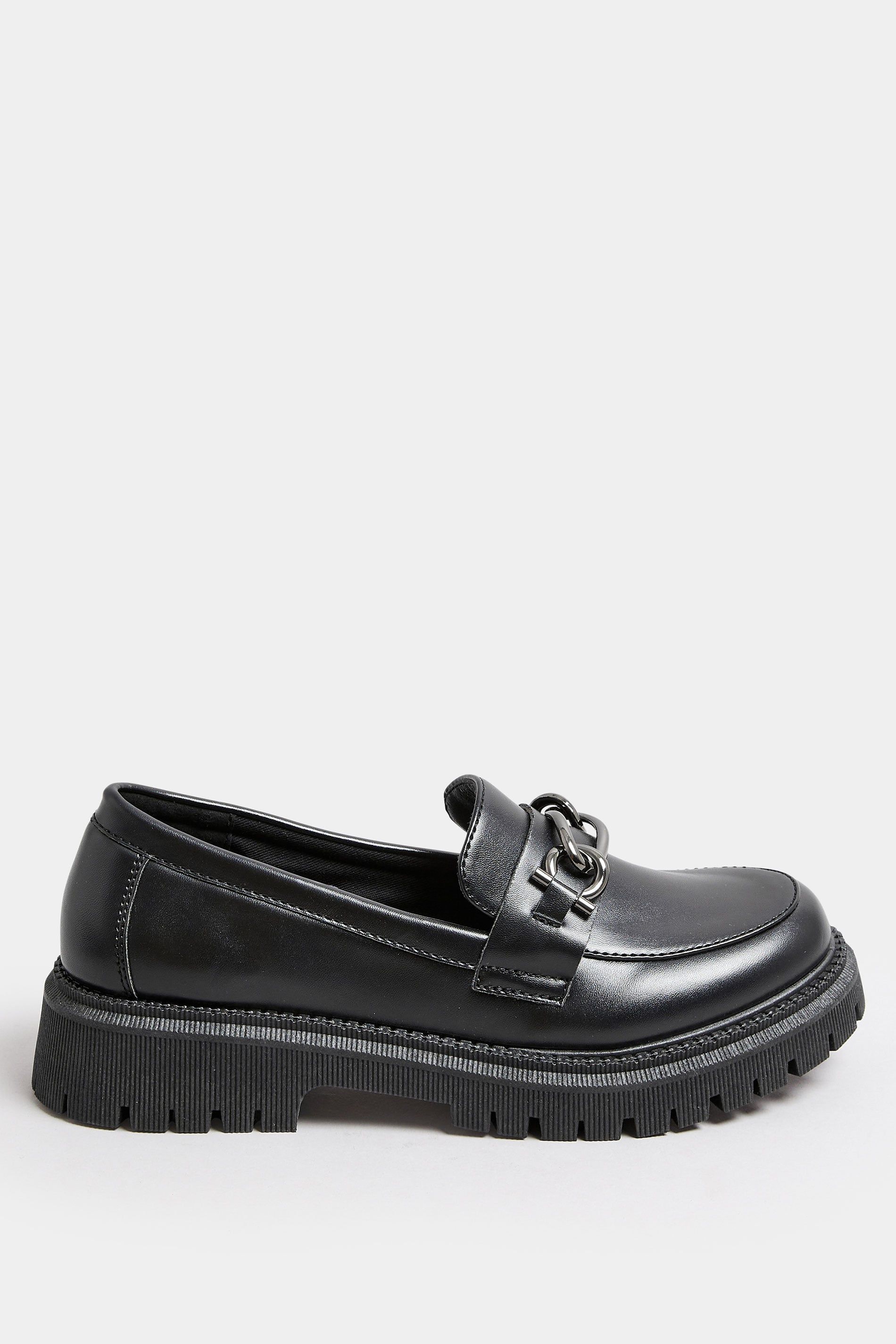 Yours Wide Fit and Extra Wide Fit Chain Detail Chunky Loafers