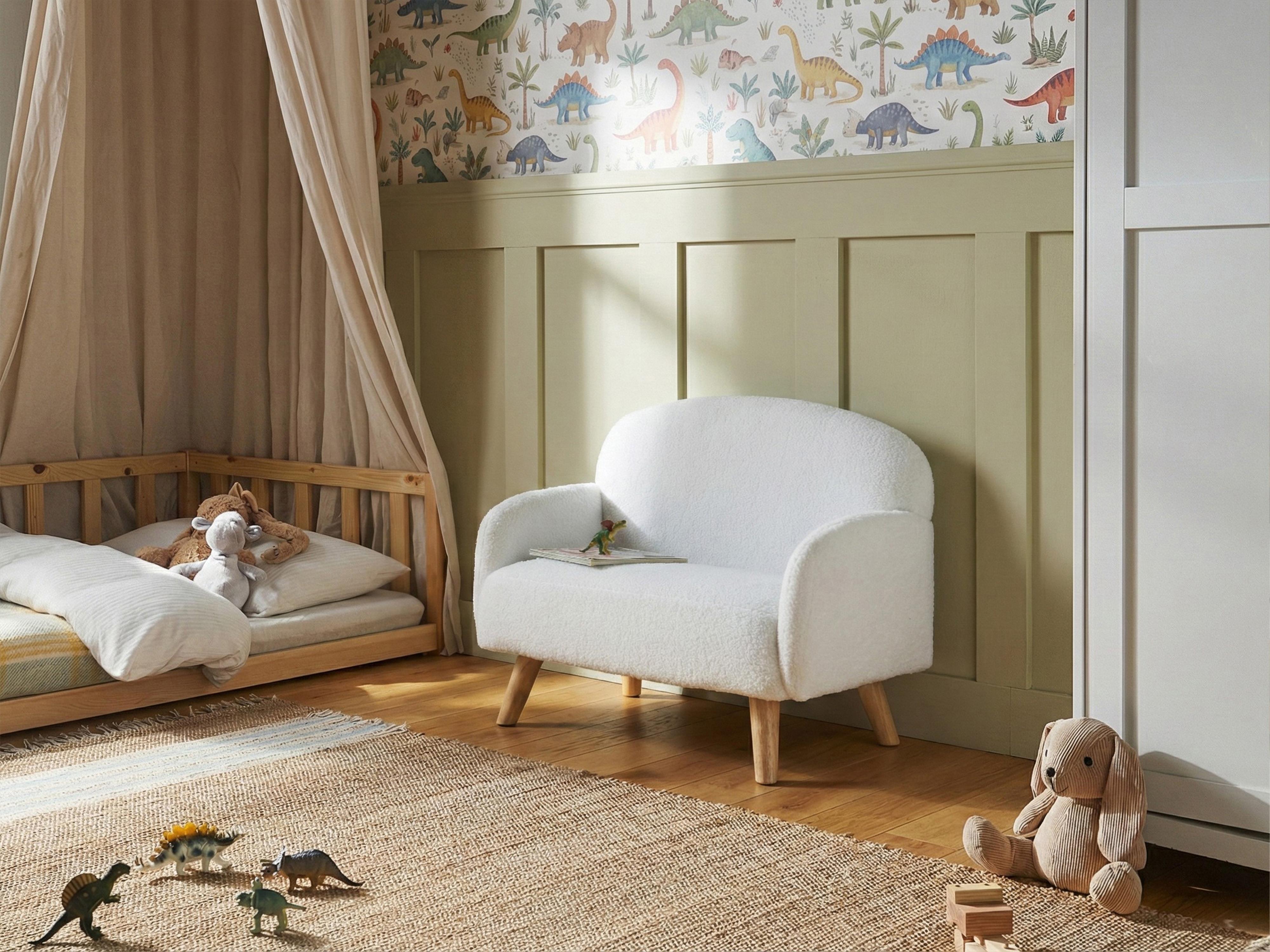 Kids Sofa OTTAL Boucle White
