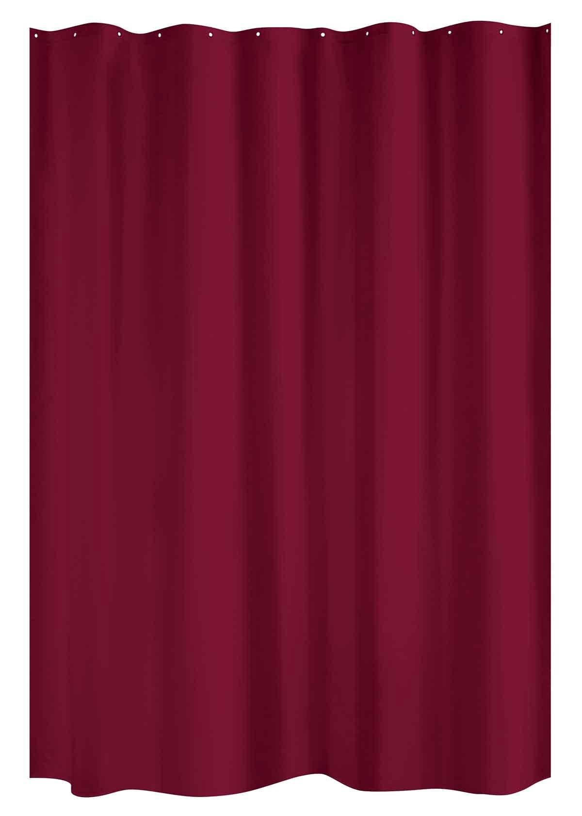 - Rideau de douche uni polyester rouge cardinal x