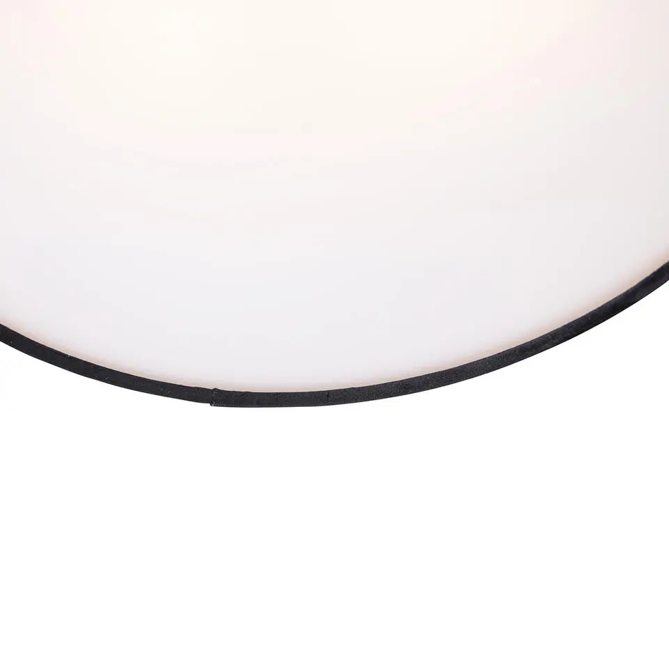 Qazqa plafondlamp drum zwart e27