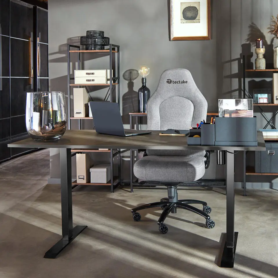 tectake Tafelonderstel elektrisch in hoogte verstelbaar 85-129x65x71-121cm