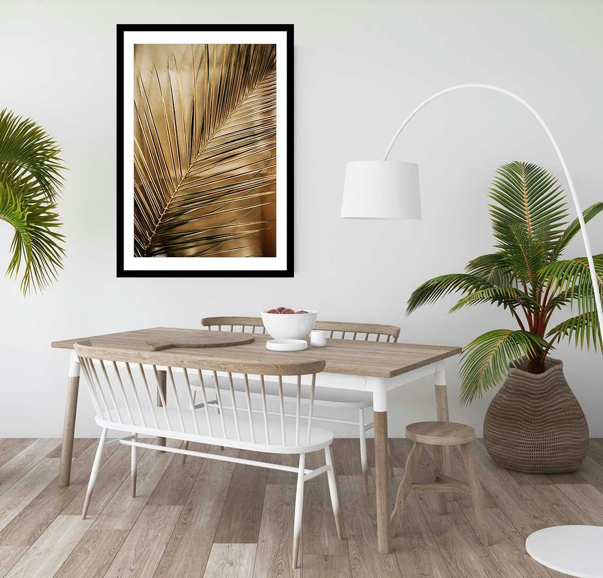 - Affiche deco golden palm sans cadre 30x45cm