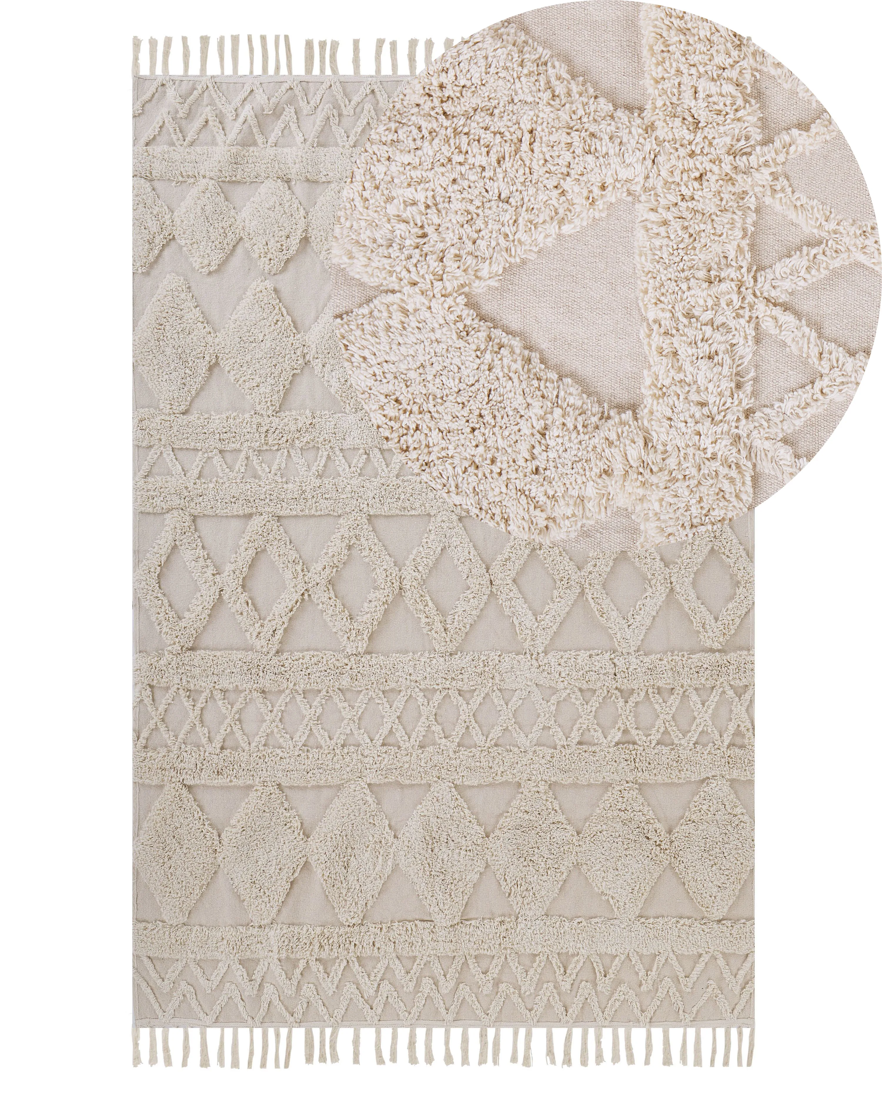 Rug DIDIM Beige 140 x 200 cm Cotton